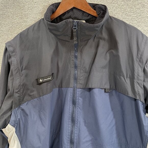 Columbia Jacket Men’s XL Packable Windbreaker Rain Vest Removable Sleeves - Picture 3 of 15